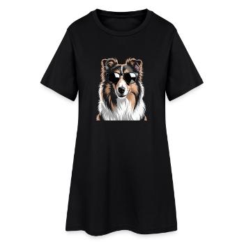 colley - Robe T-shirt Femme - noir - Devant