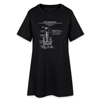 Plan de brevet de tampon vintage autoencré - Robe T-shirt Femme - noir - Devant
