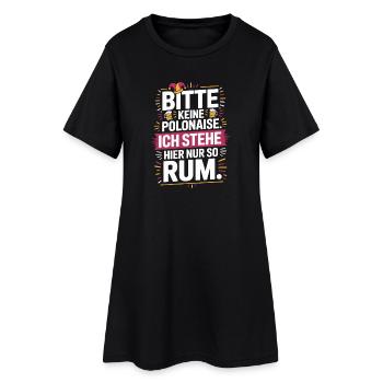 Carnaval, s’il vous plaît, pas de polonaise, juste à rester là - Robe T-shirt Femme - noir - Devant