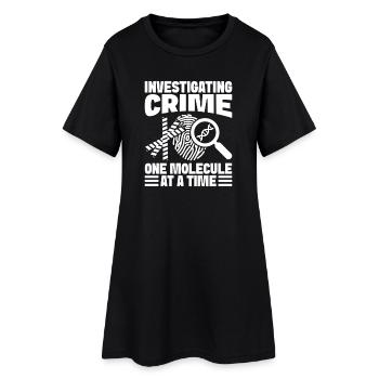 Analyste médico-légal enquêtant sur Crime One Molecule - Robe T-shirt Femme - noir - Devant