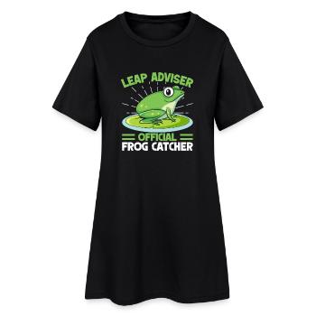 Frog Catcher Leap Adviser Frog - Frauen T-Shirt-Kleid - Schwarz - Vorne