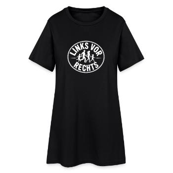 Gauche avant Droite - Slogan drôle Antifa - Robe T-shirt Femme - noir - Devant