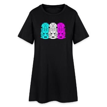 Maya kalender aztec Inka - Frauen T-Shirt-Kleid - Schwarz - Vorne