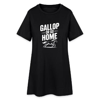 Au galop ou rentre chez toi - Robe T-shirt Femme - noir - Devant