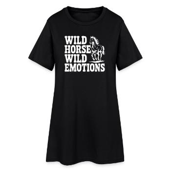 Cheval sauvage, émotions sauvages - Robe T-shirt Femme - noir - Devant