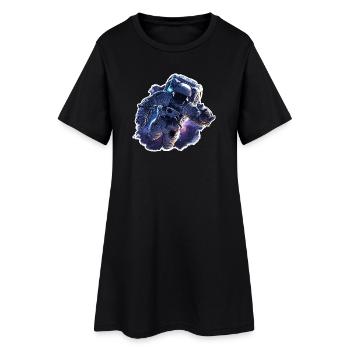 Astronomy Space Astronaut Floating Exploration - Women’s T-Shirt Dress - black - Front