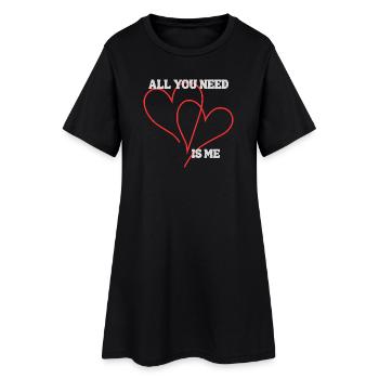 Tout ce dont tu as besoin - Robe T-shirt Femme - noir - Devant