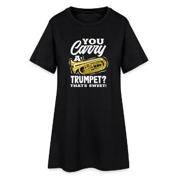 Vintage Euphonium Spieler - Frauen T-Shirt-Kleid - Schwarz - Vorne