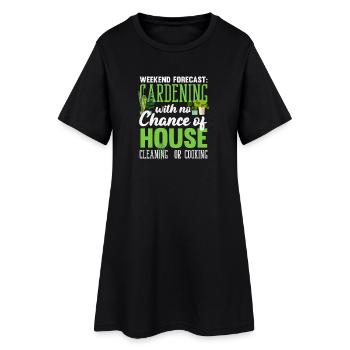 Prévisions du week-end Amoureux des plantes Jardiniers - Robe T-shirt Femme - noir - Devant