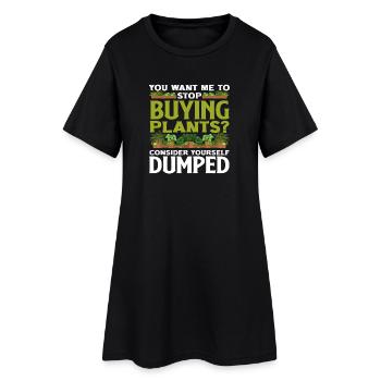 Jardinier amateur de plantes Jardinage Maison Jardin - Robe T-shirt Femme - noir - Devant