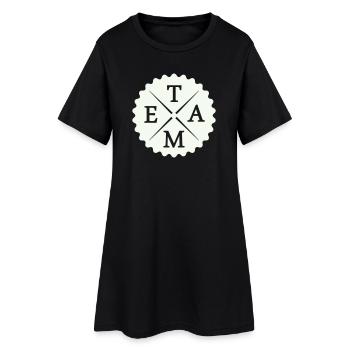 Équipe - Robe T-shirt Femme - noir - Devant