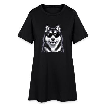Malamute d’Alaska - Robe T-shirt Femme - noir - Devant