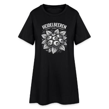Illustration des myrtilles - Robe T-shirt Femme - noir - Devant