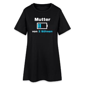 Mutter Sohn Spruch Stolz Mama 2 Kinder Geschenk - Frauen T-Shirt-Kleid - Schwarz - Vorne