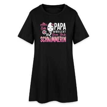 Tout le meilleur papa vous souhaite votre meilleur nageur - Robe T-shirt Femme - noir - Devant