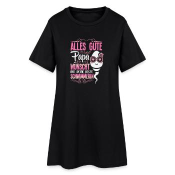Tout le meilleur papa vous souhaite votre meilleur nageur - Robe T-shirt Femme - noir - Devant