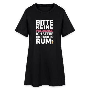 Carnaval, s’il vous plaît, pas de polonaise, juste à rester là - Robe T-shirt Femme - noir - Devant
