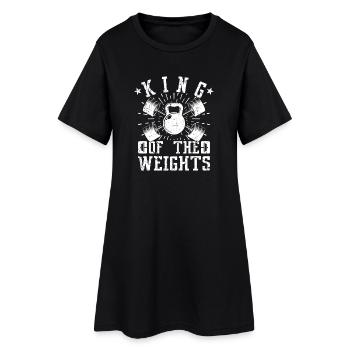 Gymnase du bodybuilder roi des musculations en powerlifting - Robe T-shirt Femme - noir - Devant