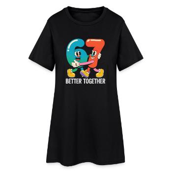Six et Sept : Mieux ensemble - Robe T-shirt Femme - noir - Devant