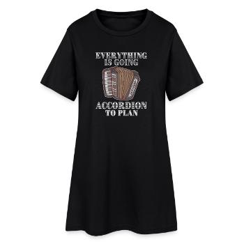 Everything Is Going Accordion To Plan - Women’s T-Shirt Dress - black - Front