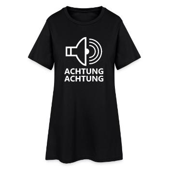 Attention Lettres-pages d’attention - Robe T-shirt Femme - noir - Devant