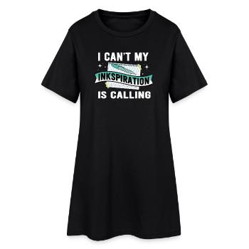 Poetry Slam Tintenspiration Slam-poesie - Frauen T-Shirt-Kleid - Schwarz - Vorne