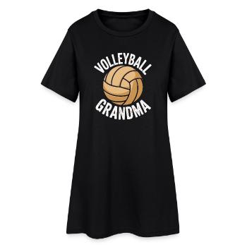 Mamie volley-ball – Fière grand-mère - Robe T-shirt Femme - noir - Devant