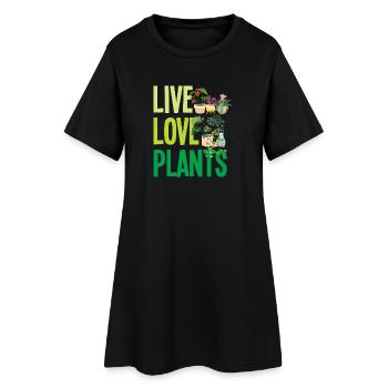 Vivez Aimez les plantes Amoureux des plantes - Robe T-shirt Femme - noir - Devant
