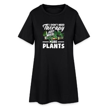 J’ai besoin de plus de plantes, aimant des plantes - Robe T-shirt Femme - noir - Devant