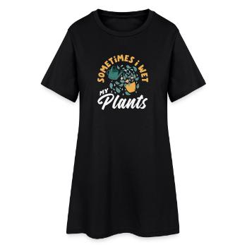 Je mouille mes plantes amoureuse des plantes - Robe T-shirt Femme - noir - Devant