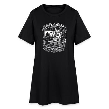 Marathon d’horreur sur le canapé de chat - Robe T-shirt Femme - noir - Devant