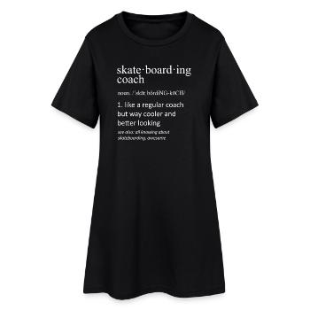 Définition de coach de skateboard : skateur drôle - Robe T-shirt Femme - noir - Devant
