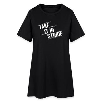 Marathonien : prenez la course avec calme - Robe T-shirt Femme - noir - Devant
