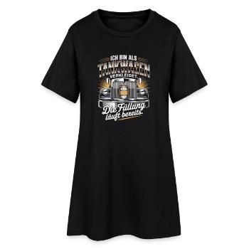 Carnival Disguised as a Tanker Truck Bachelor Party Costume Beer - Women’s T-Shirt Dress - black - Front
