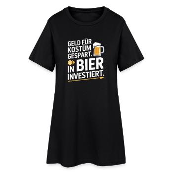 L’argent du carnaval économisé pour la fête costumée de bière et alcool - Robe T-shirt Femme - noir - Devant