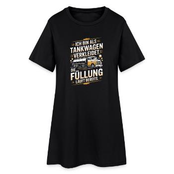 Carnaval déguisé en camion-citerne Bière costumée pour enterrement de vie de garçon - Robe T-shirt Femme - noir - Devant