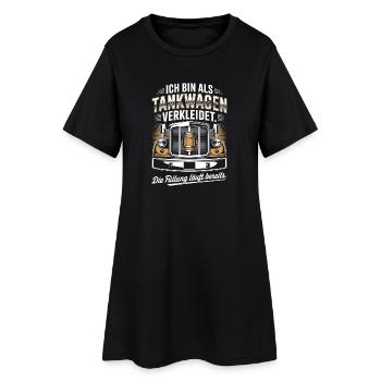 Carnival Disguised as a Tanker Truck Bachelor Party Costume Beer - Women’s T-Shirt Dress - black - Front