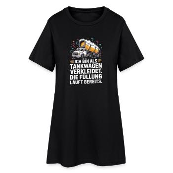 Carnival Disguised as a Tanker Truck Bachelor Party Costume Beer - Women’s T-Shirt Dress - black - Front