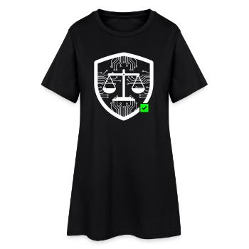 Bouclier de cybersécurité Balance Vecteur technologique - Robe T-shirt Femme - noir - Devant