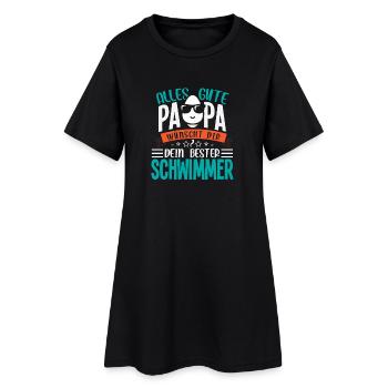 Tout le meilleur papa vous souhaite votre meilleur nageur - Robe T-shirt Femme - noir - Devant
