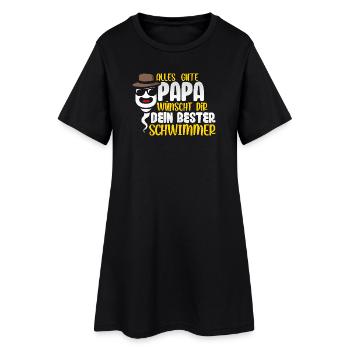 Tout le meilleur papa vous souhaite votre meilleur nageur - Robe T-shirt Femme - noir - Devant
