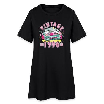 Dames de style rétro années 90 vintage 30 anniversaires - Robe T-shirt Femme - noir - Devant