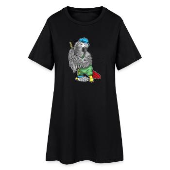 Nettoyage de serpillière pour perroquets - Robe T-shirt Femme - noir - Devant