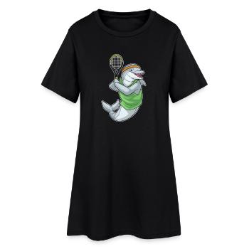 Sports de raquette de tennis Dolphin - Robe T-shirt Femme - noir - Devant