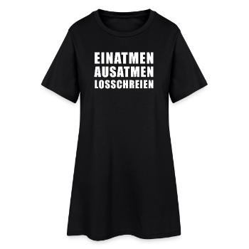 Inspire, expire, crie - Robe T-shirt Femme - noir - Devant