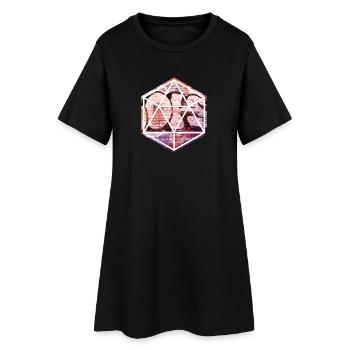 Geometric Graffiti Prism - Women’s T-Shirt Dress - black - Front