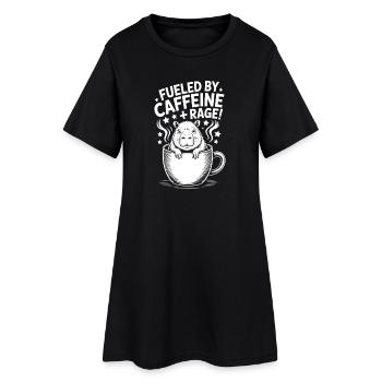 Dictons du café Caféine Cadeau drôle de café - Robe T-shirt Femme - noir - Devant