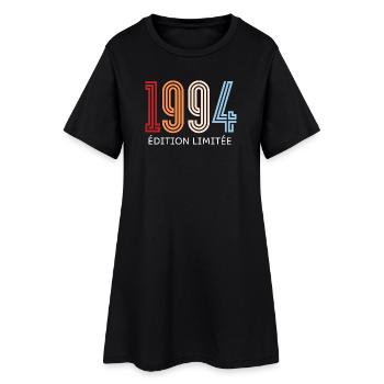 1994 Limited Edition Vintage - Frauen T-Shirt-Kleid - Schwarz - Vorne
