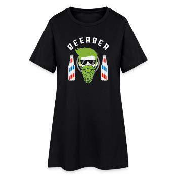 Bière – Barbier & Bière - Robe T-shirt Femme - noir - Devant