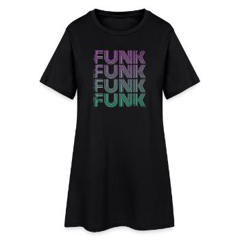 Funk Vintage - Robe T-shirt Femme - noir - Devant